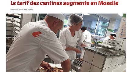 Illustration une augmentation indigeste au menu des cantines du département