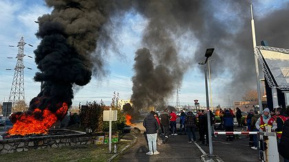 Illustration Une grève d'avertissement