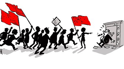 Illustration le travail informel, symptôme d'une société sénile