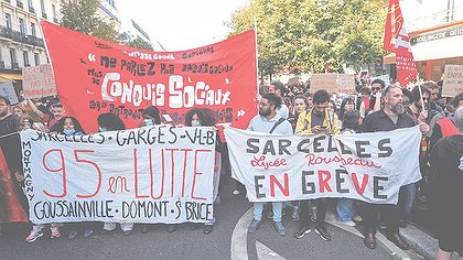 Illustration la manif à Paris