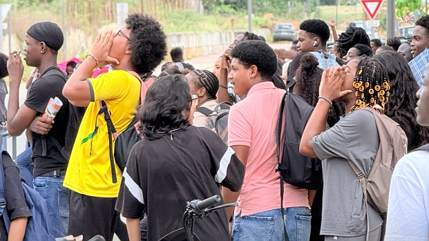Illustration - les lycéens du lycée IV de St Laurent du Maroni se mobilisent