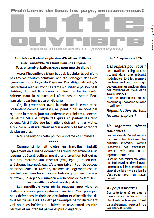 Illustration - Tract du 1er septembre 2024