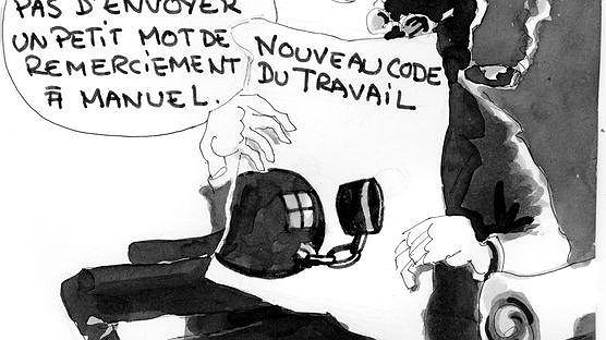 Illustration - les coups de menton de Valls