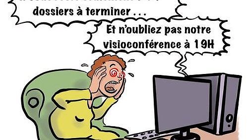 Illustration - le télétravail, c’est le contraire des vacances