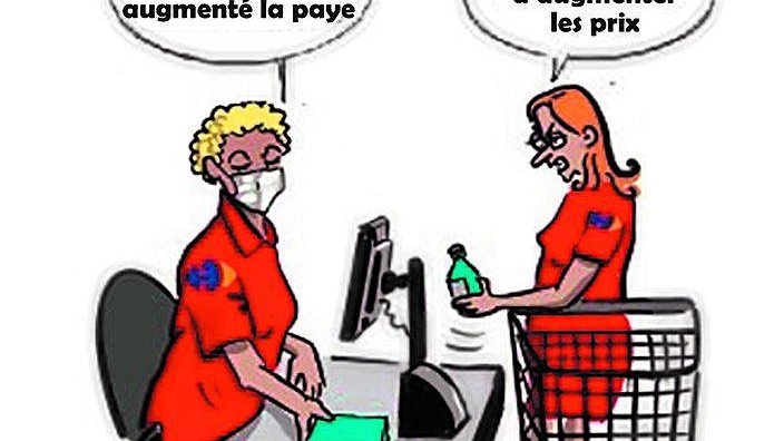 Illustration - tout augmente sauf les salaires