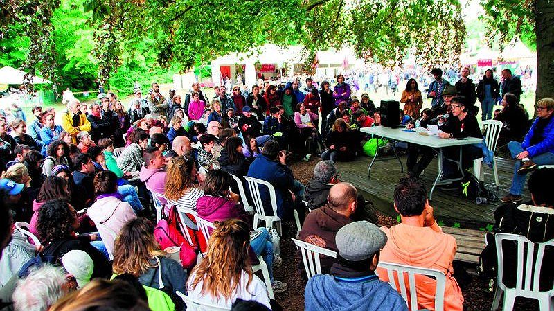 Illustration - la fête  de Lutte ouvrière
