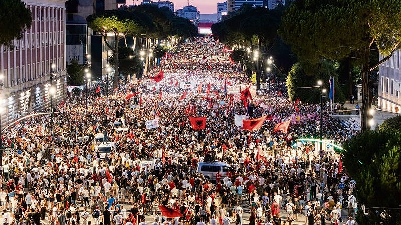 Illustration - dans la rue contre le gouvernement