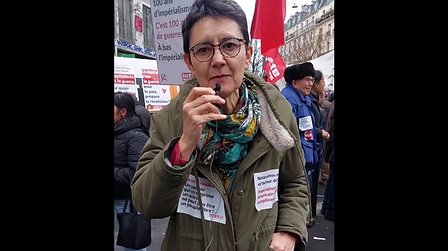 Illustration À la manifestation de solidarité avec les Palestinien